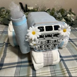 Tractor Diaper Cake